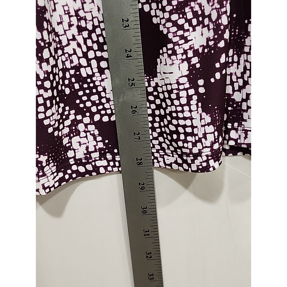Calvin Klein NWT Blouse Womens 2X Purple/White,‎ Sleeveless V-neck - Picture 5 of 9